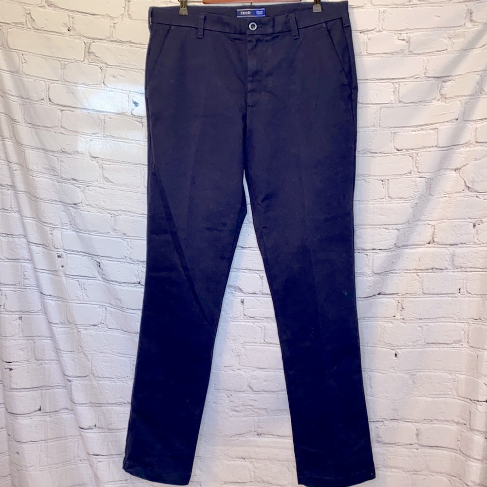 Izod Straight Fit Navy Blue Pants Slacks Size 34 x 34